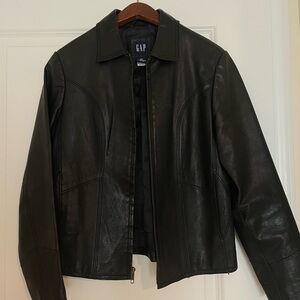 GAP Black Leather Jacket
